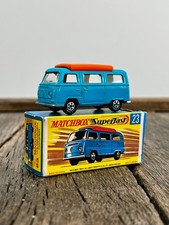 1970 Vintage Matchbox No 23 Volkswagen Camper Superfast w/ Original Box