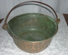 Kupferkessel,Hexenkessel,Blumentopf 31/14cm mit Griff 30cm,Mittelalter,Piraten