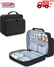 Damero Pill Bottle Organizer, Medicine Storage Bag Medication Travel Black