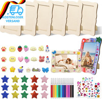 6 StüCk Bilderrahmen Zum Bemalen FüR Kinder (20X15Cm), Wellenform Diy Bilderrahm