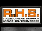 R.H.S. Racing Head Service - Memphis, TN.  Original Vintage Racing Decal/Sticker