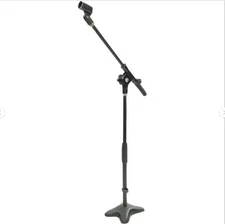Pyle PMKS7 Universal Compact Mic Stand Mount Holder Height & Boom Ext OPEN BOX
