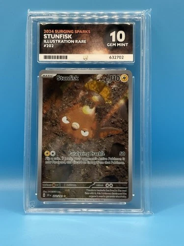 ACE 10 Stunfisk 202/191 IR 2024 Surging Sparks Pokemon TCG (NOT PSA)