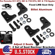2set Lwb Bucket Seat Recline Bracket Kit For Porsche 911 Gt3 718 Gt4 Adjustable
