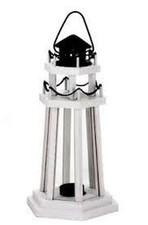 Nautical Light Decorative Clear Glass Wooden Lighthouse