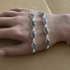 Chandelier Sterling Silver Genuine Labradorit...