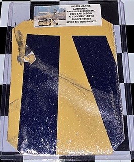 JUSTIN MARKS RACE USED SHEETMETAL 2026 SAN DIEGO #77 JOCKEY 150TH ANNIV. JM13