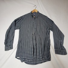 Vintage BURBERRYS Made In USA Glen Check Long Sleeve Button Up Shirt Size M