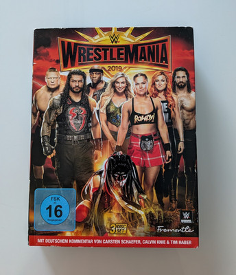 WWE WrestleMania 2019 3-Disc DVD FSK 16 mit deutschem Kommentar