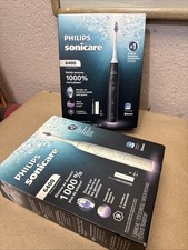 Set Of 2- Philips Sonicare 6400 Electric Toothbrush Black white NEW SEALED