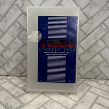Video Storage Case VHS Clamshell Clear Plastic Single NOS Sealed 1986