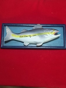 Utah Salt Lake City Souvenir Porcelain Fish 1960s '70s