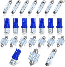 Blue 24-piece Led Interior Light Set For Most Vehicles Color Blue