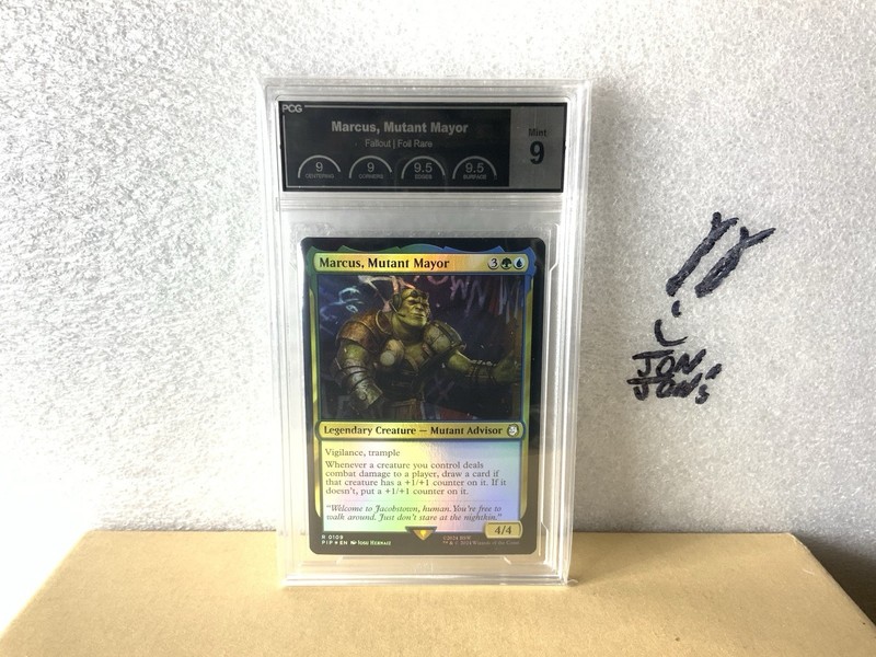 Marcus, Mutant Mayor (foil) Fallout MTG PCG 9 Mint Graded Commander