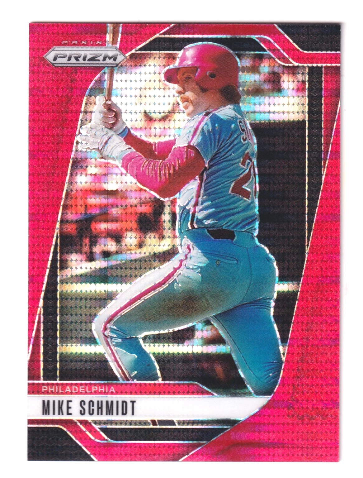 2025 Panini Prizm RED PULSAR PRIZM REFRACTOR #50 MIKE SCHMIDT 267/399 Phillies