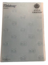 Anna Griffin Nifty Bow Tie Embossing Folder 5"x7" For Cricut Cuttlebug Crafts