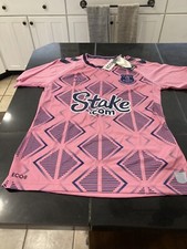 WOMENS 22-23 Hummel Everton Soccer Pink Away Jersey Toffees 16 XL EX LARGE NWT