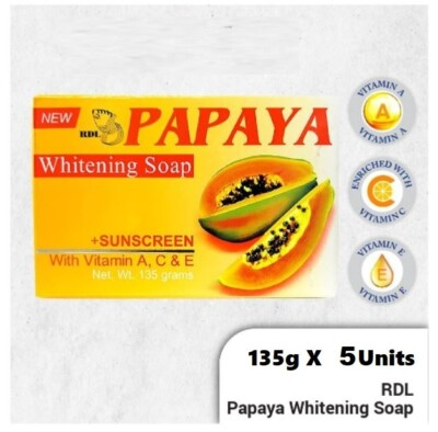 #ad #ad 5UNIT RDL PAPAYA WHITENING SOAP SUNSCREEN VITAMIN A C amp; E FOR LIGHTENING SKIN $55.80
