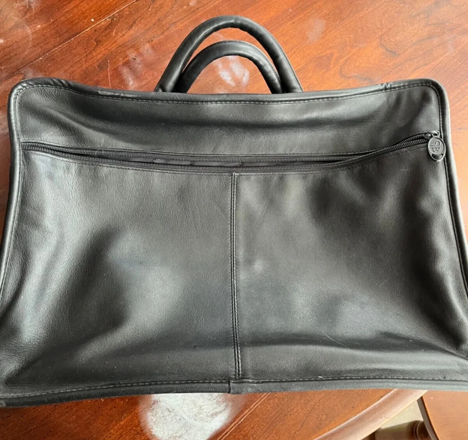 Портфель Geoffery Beene кожаный чехол черный едва б/у б/у в отличном состоянии 2 ручки 17x11x4 - Изображение 3 из 4