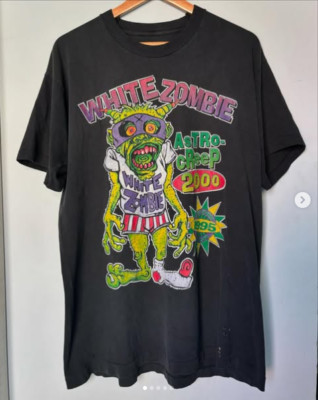 White Zombies Rock Band Astro Creep 1995 2000 Black T Shirt Unisex AHN02245