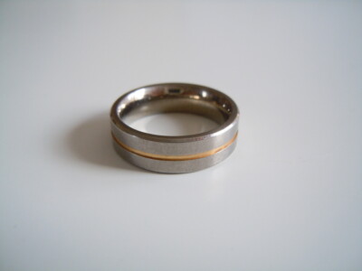 Ring Bandring Boccia Titanium Titan Bicolor 3,2 g/Gr.52/B:0,6 cm