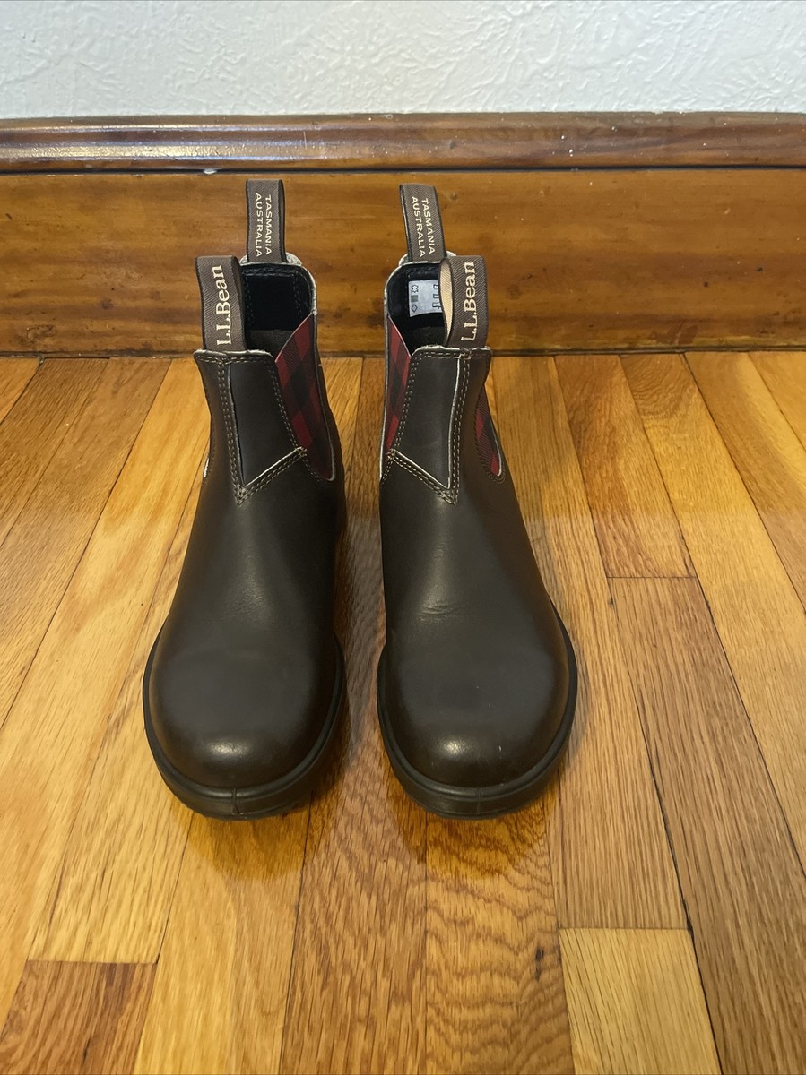 Blundstone X LL Bean Chelsea Boots Brown Buffalo Plaid  display picture 1