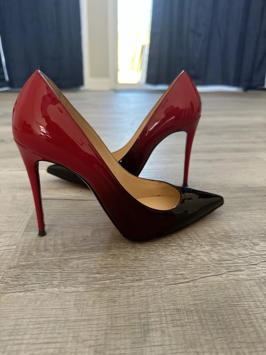 Christian Louboutin So Kate Patent Leather Red Black Ombré  display picture 1