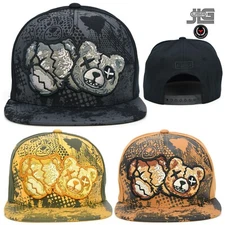 Hustle Bear New Leader TL Snapback Bear Head Attitude Adult Adjustable Cap Hat