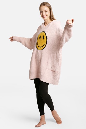 ComfyLuxe Happy Face Pattern Hooded Wearable Blanket - Picture 19 of 21