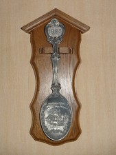 Frieling Zinn Jahreslöffel 1985 Altes Rathaus Freiburg Löffel auf Eichenholz Z04