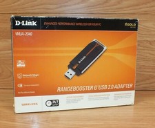 Genuine D-Link WUA-2340 Gold Series Rangebooster G USB 2.0 Adapter  READ 