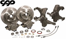 58-64 Chevy Impala 12 Drilled Disc Brake Conversion Kit W 2 Drop Spindles