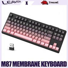 ZIYOULANG M87 80 Wireless Membrane Keyboard, 87 Keys TKL LED SA PBT BT/2.4Ghz