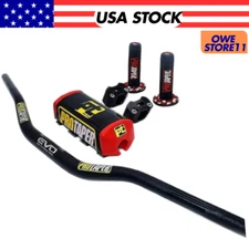 Original "Evo" PRO TAPER Handlebar Fat Bar DIRT BIKE 1 1/8'' ATV Quad GRIPS Pads