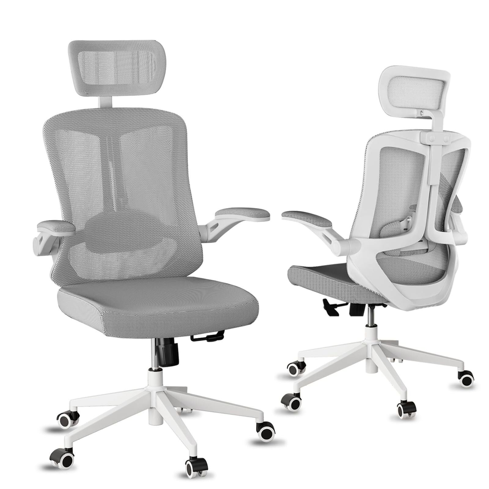 Ergonomic Office Chair, High Back Comfy Desk Chairs - Mesh Swivel Gaming Comp...-image