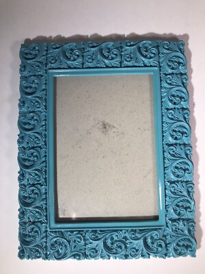 ISAAC JACOBS INTL LAURA ASHLEY TURQUOISE RESIN SWIRLS 5x7 PICTURE FRAME