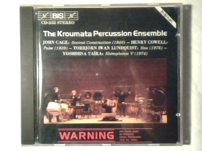 KROUMATA PERCUSSION ENSEMBLE John Cage - Cowell - Lundquist - Taira cd GERMANY