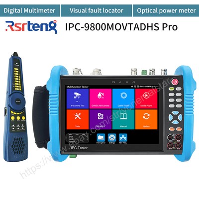 Rsrteng CCTV Camera Tester 8K IPC 8MP Coax HD Test DMM TDR IPC-9800MOVTADHS Pro
