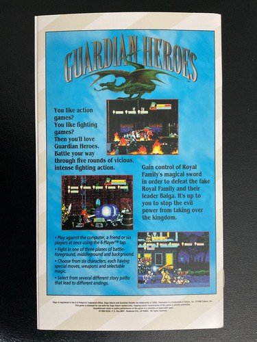 Battle Arena Toshinden Remix SEGA Saturn Instruction Manual Only - Picture 2 of 2