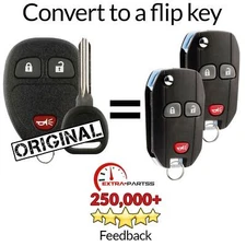 2 For 2007 2008 2009 2010 2011 2012 2013 2014 GMC Acadia Car Remote Flip Key Fob