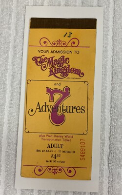 Vintage Disney World UNUSED Opening Year 1970's Transportation