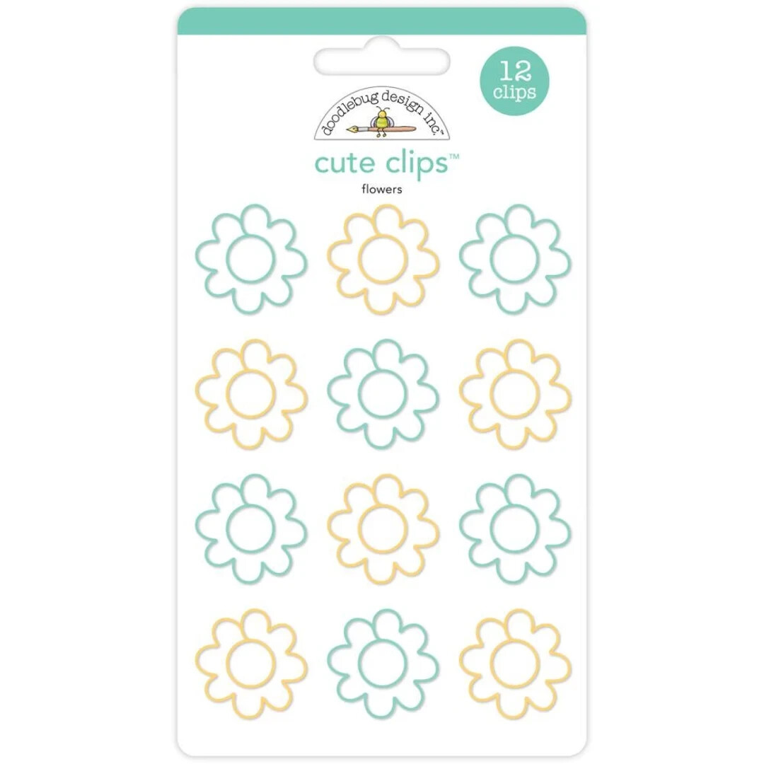 Doodlebug Cute Clips 12/Pkg Flowers, NEW | eBay
