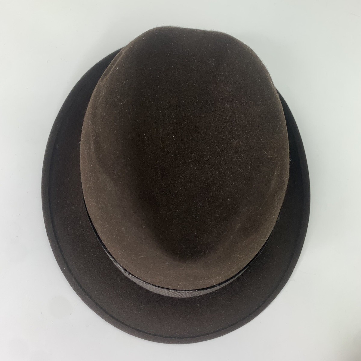 Knox Premier New York Brown Felt Derby Bowler Top Hat Size 7 1/4 Knox Premier New York Brown Felt Derby Bowler Top Hat Size 7 1/4