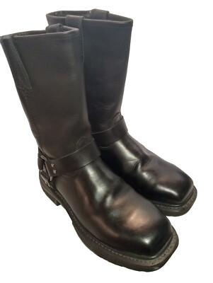Wolverine W10130 Men's Black Harness Steel Toe Work Boots Size 8.5 M 