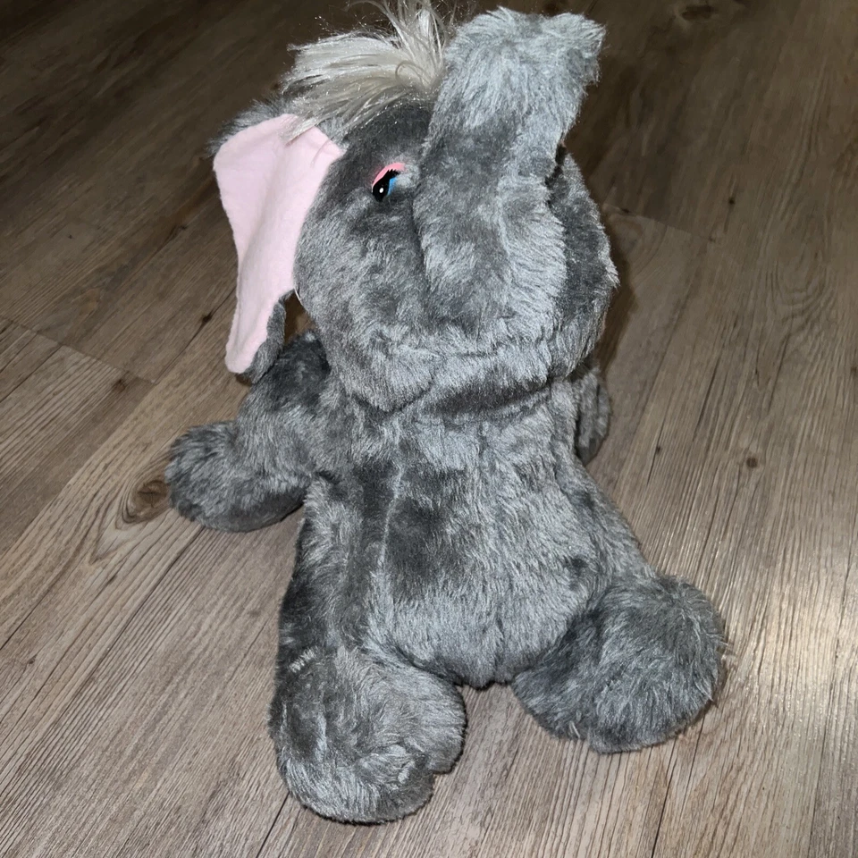 Elefante de Peluche Haan Crafts ÚNICO De Colección Hecho a Mano Relleno 14" ¡RARO Recostado! Foto 3 de 4