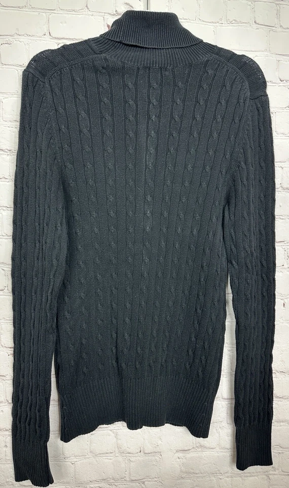 Gap Maternity Women’s Turtleneck Cable Knit Long Sleeve Sweater black sz L - Image 4 of 4