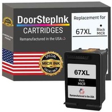 DoorStepInk Compatible Ink Cartridge HP 67XL 3YM57AN Black MICR USA