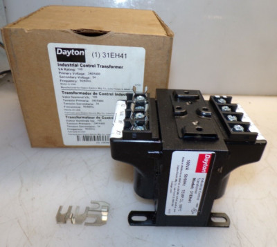NEW DAYTON 100 VA .100 KVA CONTROL TRANFORMER 240X480 HV 24 VAC LV  31EH41