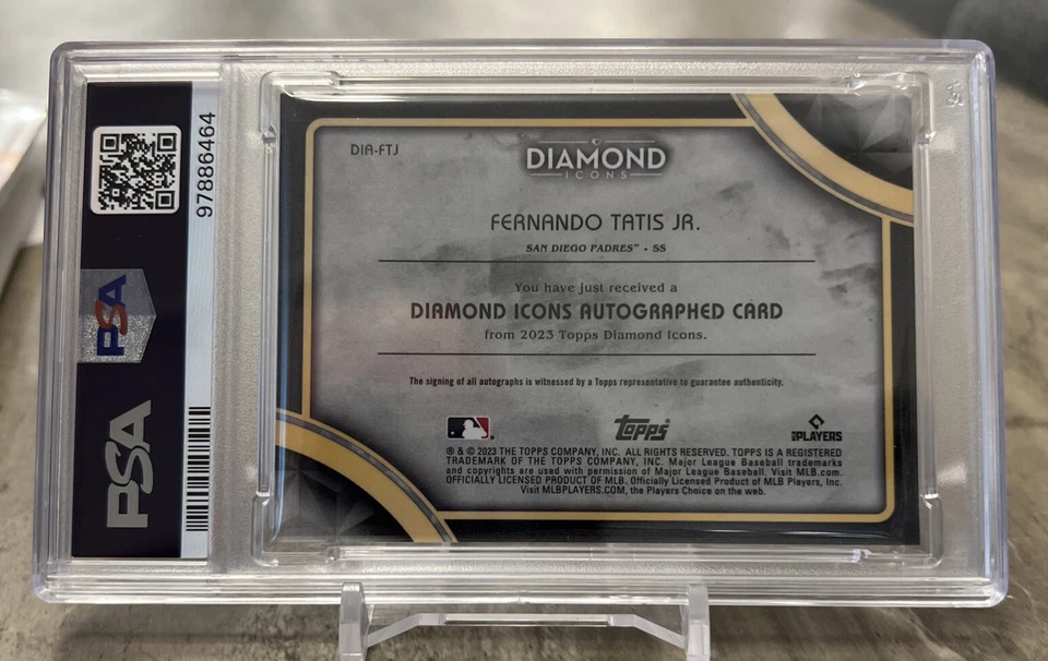 2023 Topps Diamond Icons Auto RED #DIA-FTJ Fernando Tatís Jr. Auto /5 Padres - Image 2 of 2