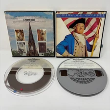 TWO E Power Biggs Reel to Reel Tape - Stars Stripes Forever Bach Toccatas Fugues